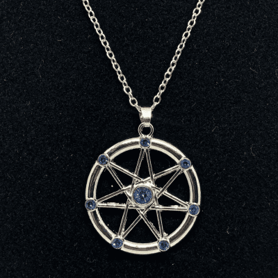 Colar Estrela de 7 Pontas (Azul)