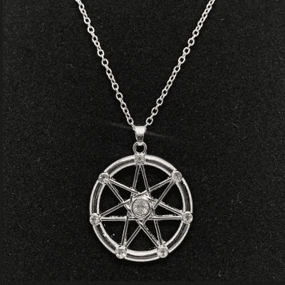 Colar Estrela de 7 Pontas (Transparente)