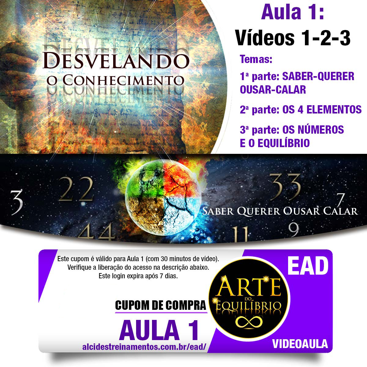 Cupom de Compra Vídeo-Aula: Desvelando o Conhecimento - AULA 1