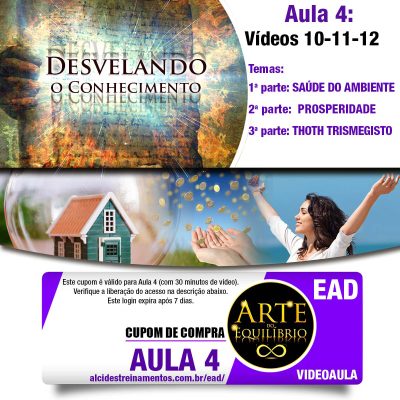 Cupom de Compra Vídeo-Aula: Desvelando o Conhecimento - Aula 4