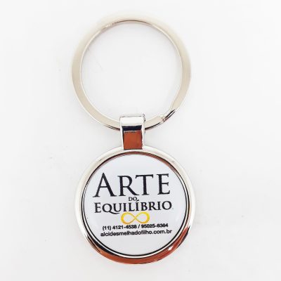 Chaveiro Metalizado Arte do Equilíbrio