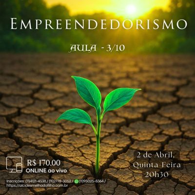 Curso Online e ao Vivo: Empreendedorismo - Aula 3/10 (Abril)