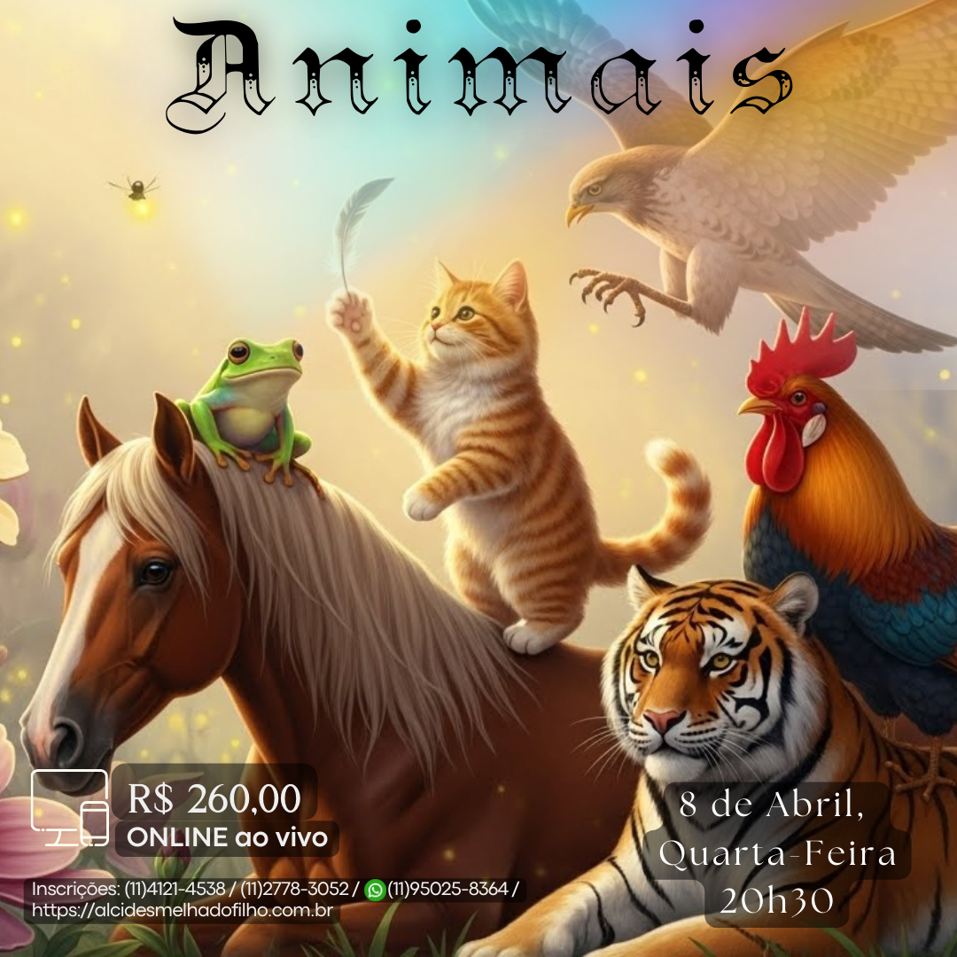Curso Online e ao Vivo: Animais (Abril)