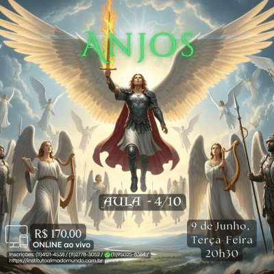 Curso Online e ao Vivo: Anjos - Aula 4/10 (Junho)