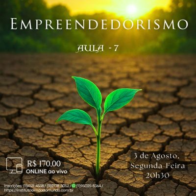 Curso Online e ao Vivo: Empreendedorismo - Aula 7 (Agosto)