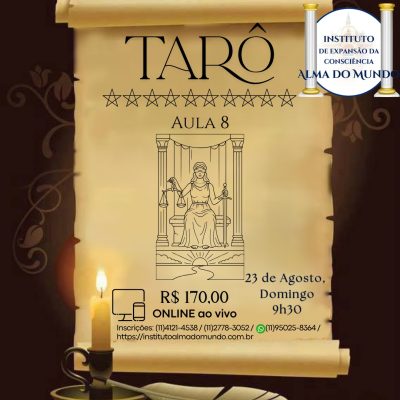 Curso Online e ao Vivo:Tarô - Aula 8 (Agosto)
